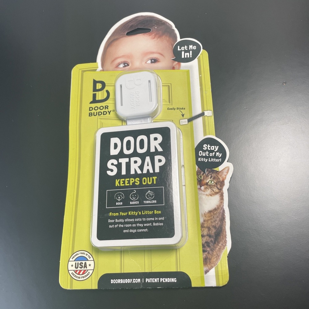 Door Buddy Baby Door Strap - Holds Door Open - Lets Cats In - Keeps Babies Out